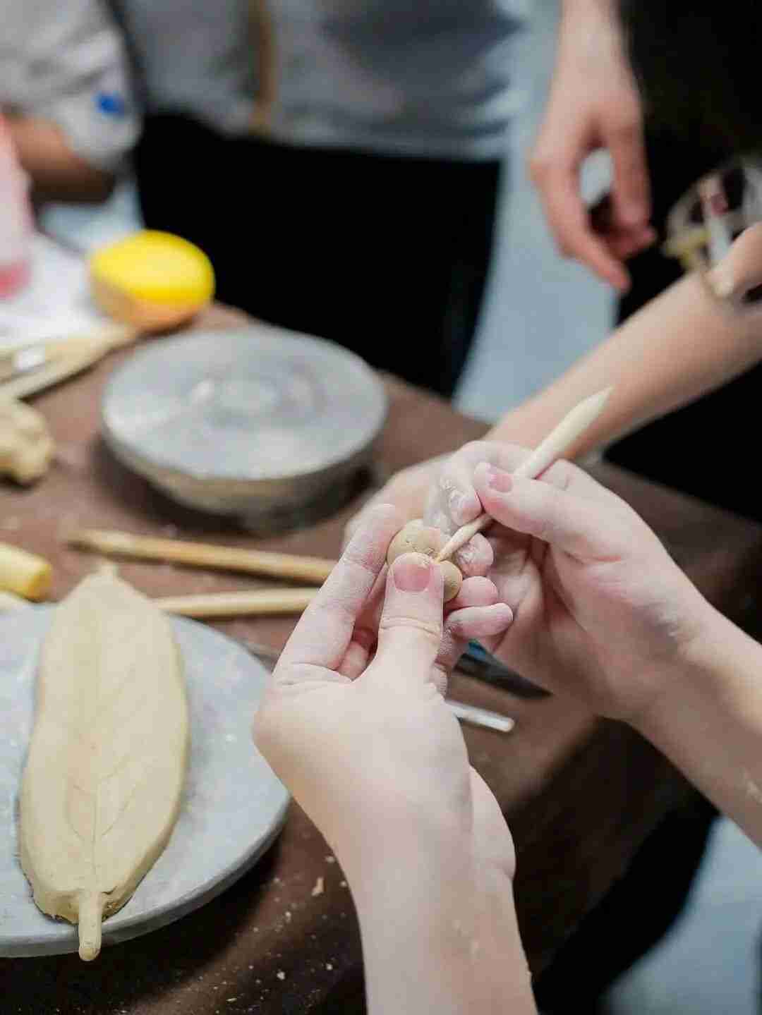 Finished handmade clay piece from the pottery wheel throwing experience