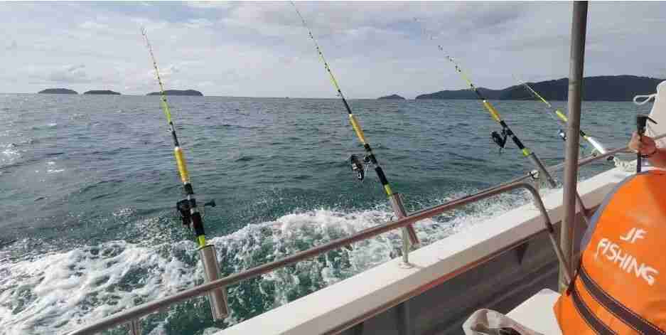 Sea fishing boat on the South China Sea