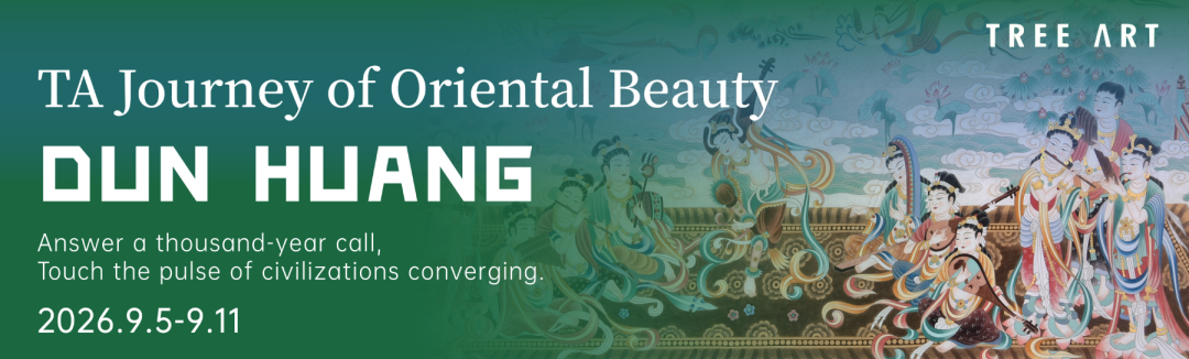 TREE ART Dunhuang trip banner featuring Flying Apsaras mural art, 5–11 September 2026